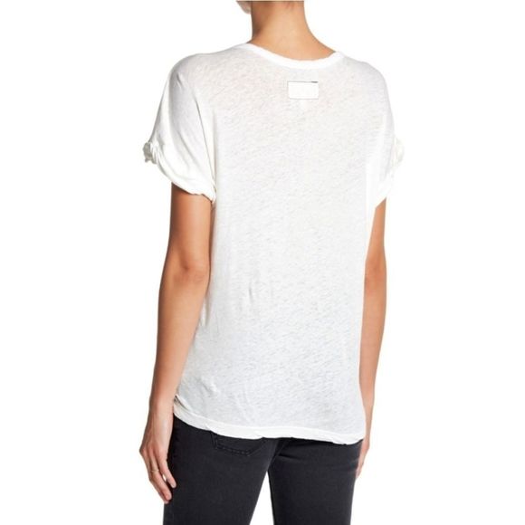 Current Elliott Rolled Linen Blend Tee Shirt - Picture 3 of 7